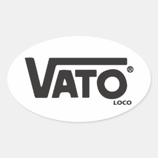 Sticker Ovale Vato loco skateboard décal