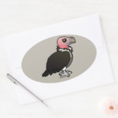 Sticker Ovale Vautour à tête de girofle (Enveloppe)