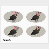 Sticker Ovale Vautour à tête de girofle (Feuille)