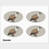 Sticker Ovale Vautour de griffon (Feuille)