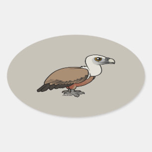 Sticker Ovale Vautour de griffon