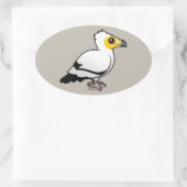 Sticker Ovale Vautour égyptien (Sac)