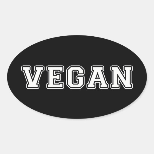 Sticker Ovale Vegan (Devant)