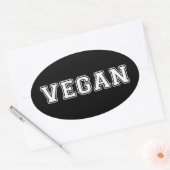 Sticker Ovale Vegan (Enveloppe)