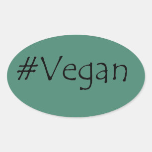 Sticker Ovale #Vegan