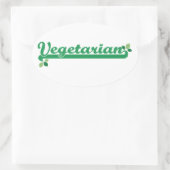 Sticker Ovale Végétarien (Sac)