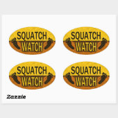 Sticker Ovale Veille de squatch (Feuille)