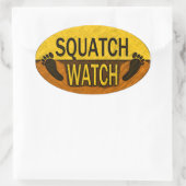 Sticker Ovale Veille de squatch (Sac)