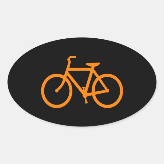 Sticker Ovale Vélo Orange (Devant)