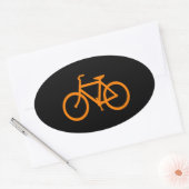 Sticker Ovale Vélo Orange (Enveloppe)