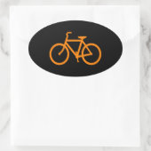 Sticker Ovale Vélo Orange (Sac)