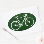 Sticker Ovale vélo - vélo + vélo (Enveloppe)