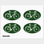 Sticker Ovale vélo - vélo + vélo (Feuille)