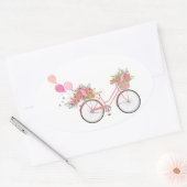 Sticker Ovale Vélo Whimsical Rose (Enveloppe)