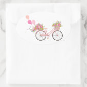 Sticker Ovale Vélo Whimsical Rose (Sac)