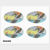 Sticker Ovale ver de stockage Mester (Feuille)