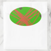 Sticker Ovale verdure art abstrait (Sac)