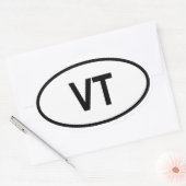 Sticker Ovale Vermont "VT" (Enveloppe)