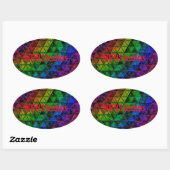 Sticker Ovale Verre de fierté (Feuille)