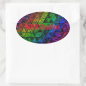 Sticker Ovale Verre de fierté (Sac)