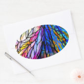 Sticker Ovale Verre, Tiffany - Style, (Enveloppe)
