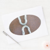 Sticker Ovale Verrouillage : Conception de serrure de carabiner  (Enveloppe)