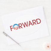 Sticker Ovale Vers l'avant (Enveloppe)