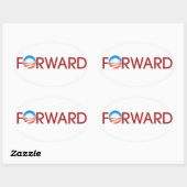 Sticker Ovale Vers l'avant (Feuille)