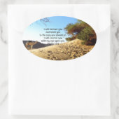 Sticker Ovale Versets bibliques Citation Inspirationnelle Psaume (Sac)