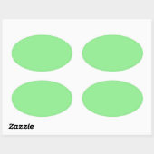 Sticker Ovale Vert clair (Feuille)