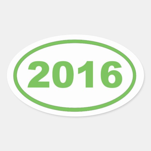 Sticker Ovale Vert clair 2016 (Devant)