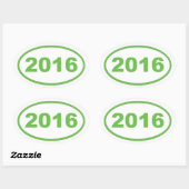 Sticker Ovale Vert clair 2016 (Feuille)