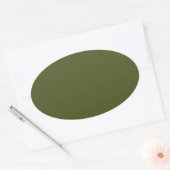 Sticker Ovale Vert de l'armée (Enveloppe)
