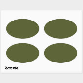 Sticker Ovale Vert de l'armée (Feuille)