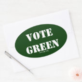 STICKER OVALE VERT DE VOTE (Enveloppe)