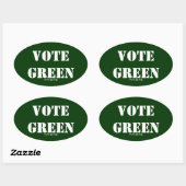STICKER OVALE VERT DE VOTE (Feuille)