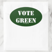STICKER OVALE VERT DE VOTE (Sac)