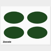 Sticker Ovale Vert foncé (Feuille)