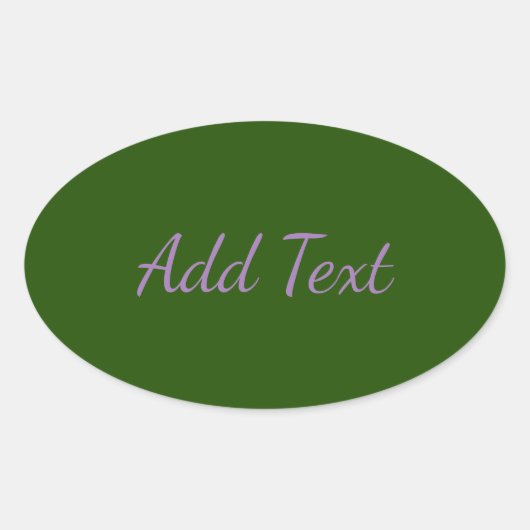 Sticker Ovale Vert foncé (Devant)