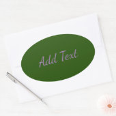 Sticker Ovale Vert foncé (Enveloppe)