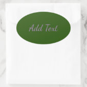 Sticker Ovale Vert foncé (Sac)