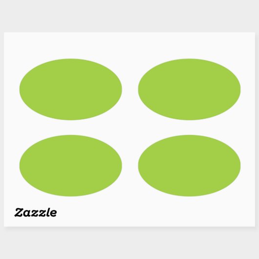 Sticker Ovale Vert jaune (Feuille)