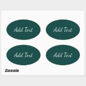 Sticker Ovale Vert mer profonde (Feuille)