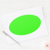 Sticker Ovale vert néon couleur (Enveloppe)