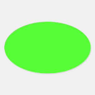 Sticker Ovale vert néon couleur