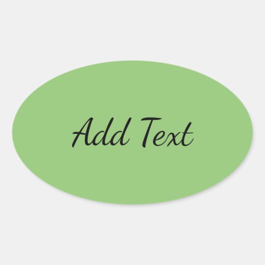Sticker Ovale Vert pastel (Devant)