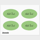 Sticker Ovale Vert pastel (Feuille)