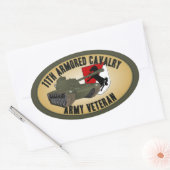 Sticker Ovale Vétéran de l'armée - M-48 (Enveloppe)