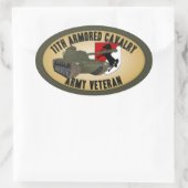 Sticker Ovale Vétéran de l'armée - M-48 (Sac)