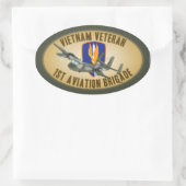 Sticker Ovale Vétérinaire du Vietnam Mohawk (Sac)